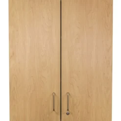 Adjustable 3-Shelf Locking Wall Storage - Maple/Maple, Assembled