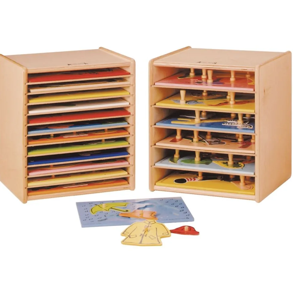Adjustable 12-Space Puzzle Rack