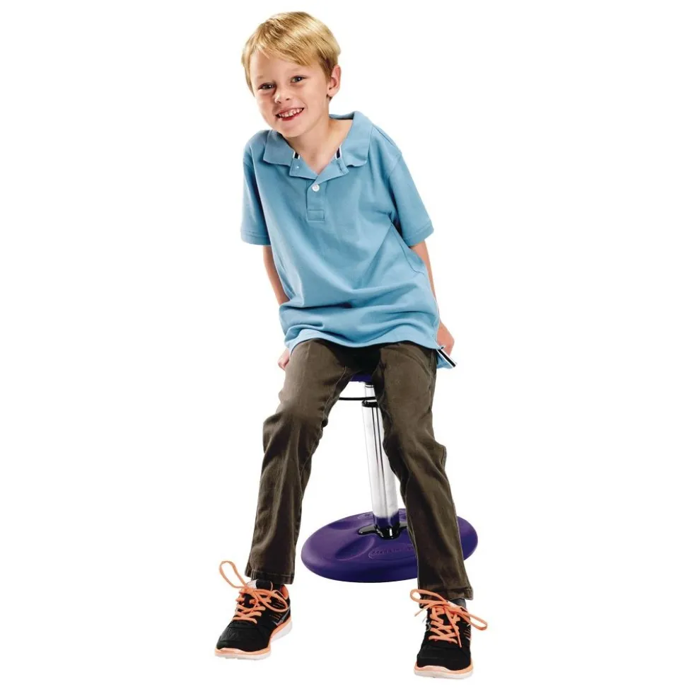 Adjustable Wobble Stool, 14"-19"H - Purple