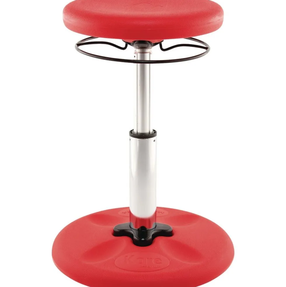 Adjustable Wobble Stool, 14"-19"H - Red