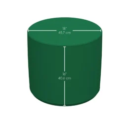 Adult SoftScape 18" Round Ottoman 16" Height, 2-Piece - Green/Yellow
