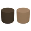 Adult SoftScape 18" Round Ottoman 16" Height, 2-Piece - Brown/Sand