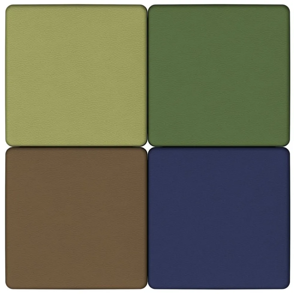 Adult SoftScape 18" Square Ottoman 16" Height, 4-Piece - Earthtone