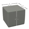 Adult SoftScape 18" Square Ottoman 16" Height, 4-Piece - Gray/Light Gray