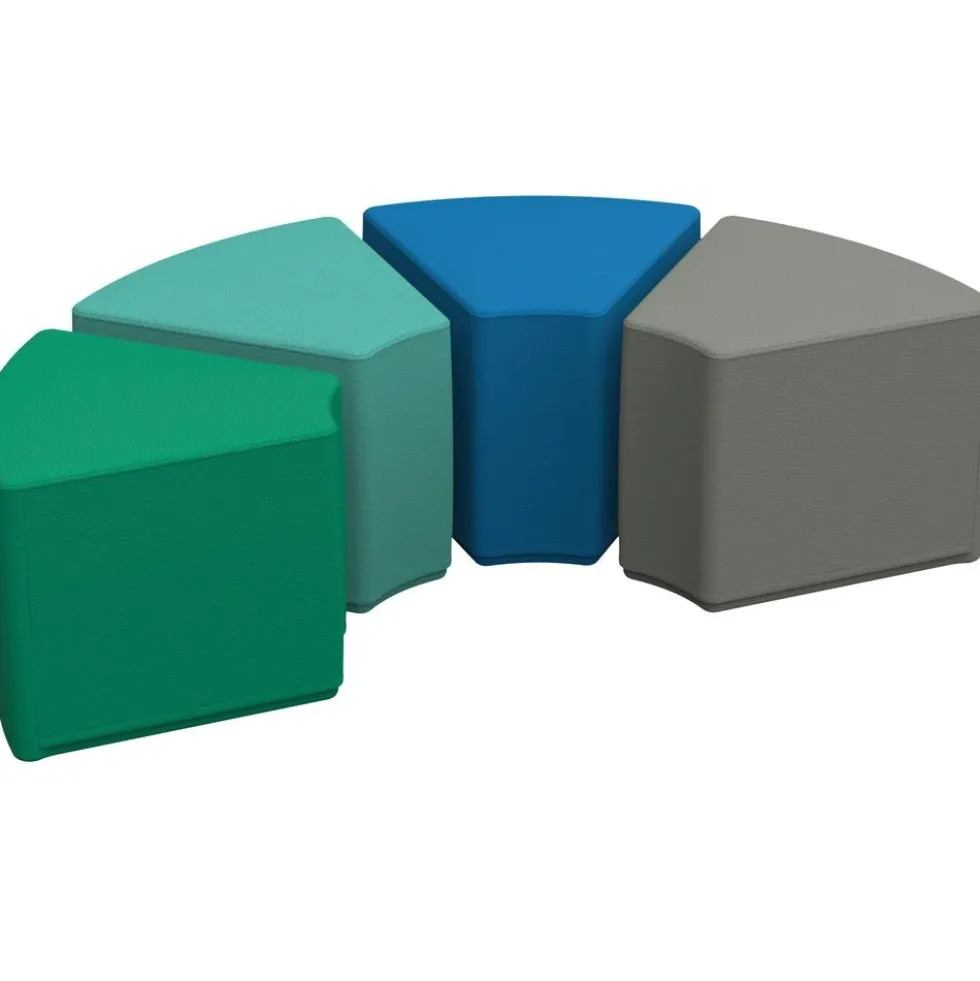 Adult SoftScape Wedge Ottoman 16" Height, 4-Piece - Contemporary