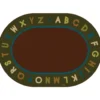 Alphabet Circletime Nature 6' x 9' Oval Premium Carpet