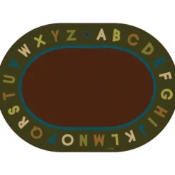 Alphabet Circletime Nature 6' x 9' Oval Premium Carpet