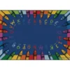 Alphabet Crayon Premium Carpet - 6' x 9' Rectangle