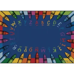Alphabet Crayon Premium Carpet - 6' x 9' Rectangle