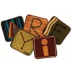 Alphabet Nature 14" Blocks - Set of 26 Kids Value PLUS Carpet Squares
