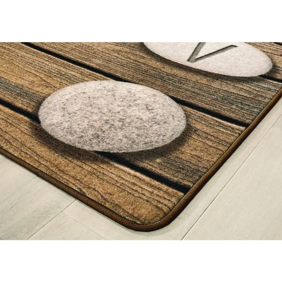 Alphabet Stones Seating 6' x 9' Rectangle Pixel Perfect Carpet