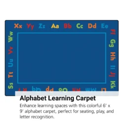 Alphabet 6' x 9' Rectangle Kids Value PLUS Carpet