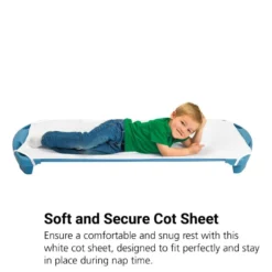 Angeles® Angels Rest® White Standard Cot Sheet - Set of 4