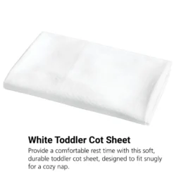 Angeles® Angels Rest® White Toddler Cot Sheet - Set of 4