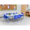 Angeles® As We Grow™ Gray Blue Rectangular Adjustable Table - 30" x 72"