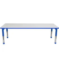 Angeles® As We Grow™ Gray Blue Rectangular Adjustable Table - 30" x 72"
