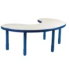 Angeles® BaseLine® 38" x 65" Kidney Table, 22"H - Blue