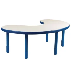 Angeles® BaseLine® 38" x 65" Kidney Table, 22"H - Blue