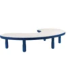 Angeles® BaseLine® 38" x 65" Kidney Table, 12"H - Blue
