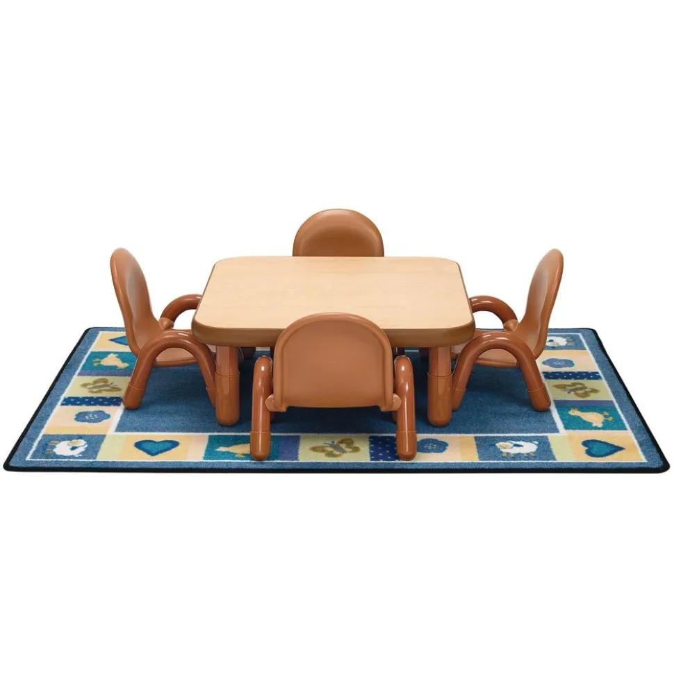 Angeles® BaseLine® 30" x 30" Square Toddler Table & Chair Set - Natural