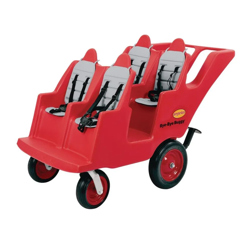 Angeles® "Fat Tire" Bye-Bye Buggy® with Gray Seat Pads - 4 Passenger