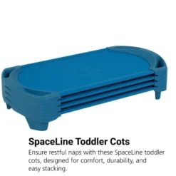 Angeles® SpaceLine® Toddler Cot 42"L - Set of 4 Ocean Blue