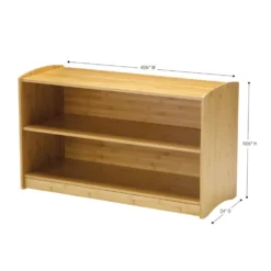 Bamboo Hide-away Shelf with 6 Large Tubs- Vibrant Combo