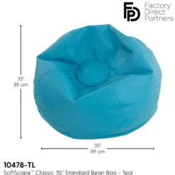 35" Bean Bag - Aqua