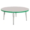 Berries® 42"Dia. Round Activity Table, 24" - 31" Leg Height - Green