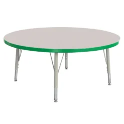 Berries® 42"Dia. Round Activity Table, 24" - 31" Leg Height - Green