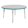Berries® 36"Dia. Round Activity Table, 24" - 31" Leg Height - Teal