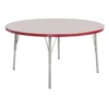 Berries® 42"Dia. Round Activity Table, 24" - 31" Leg Height - Red