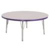 Berries® 42"Dia. Round Activity Table, 15" - 24" Leg Height - Purple