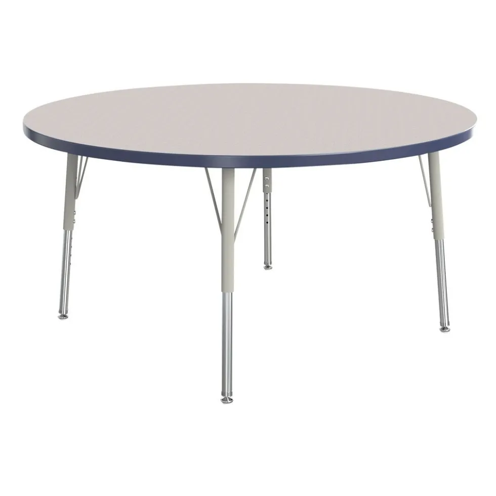Berries® 36"Dia. Round Activity Table, 15" - 24" Leg Height - Navy