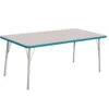 Berries® 30" x 60" Rectangle Activity Table, 24" - 31" Leg Height - Teal