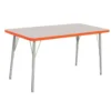 Berries® 30" x 48" Rectangle Activity Table, 24" - 31" Leg Height - Orange