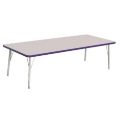 Berries® 30" x 72" Rectangle Activity Table, 15" - 24" Leg Height - Purple