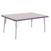 Berries® 30" x 48" Rectangle Activity Table, 24" - 31" Leg Height - Purple