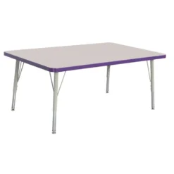 Berries® 30" x 48" Rectangle Activity Table, 24" - 31" Leg Height - Purple