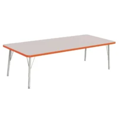 Berries® 30" x 72" Rectangle Activity Table, 15" - 24" Leg Height - Orange