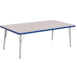 Berries® 30" x 48" Rectangle Activity Table, 24" - 31" Leg Height - Blue