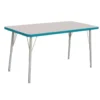 Berries® 30" x 48" Rectangle Activity Table, 24" - 31" Leg Height - Teal