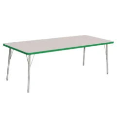 Berries® 30" x 72" Rectangle Activity Table, 24" - 31" Leg Height - Green