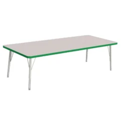 Berries® 30" x 72" Rectangle Activity Table, 15" - 24" Leg Height - Green