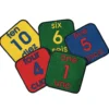 Bilingual Numbers 12" Squares - Set of 10 Kids Value PLUS Carpets