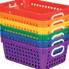 Black 27-Slot Mail And Supplies Center With 27 Trays, 6 Cubbies, And Baskets Grouping - 1 mail center, 27 trays, 6 baskets