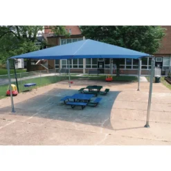 Blue Stand Alone Shade Structure - 20 x 24