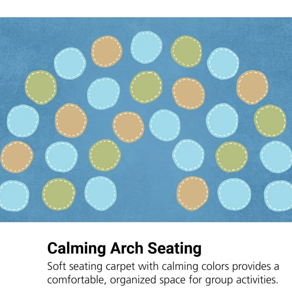 Calming Colors Arch Seating Carpet 6' x 9' Rectangle