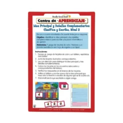 Centro de Aprendizaje: Idea Principal y Detalles Complementarios: Grades 4-5 Clasifica y Escribe, Nivel 2 (Spanish Main Idea and Supporting Details Sort and Write Level 2 Literacy Center)