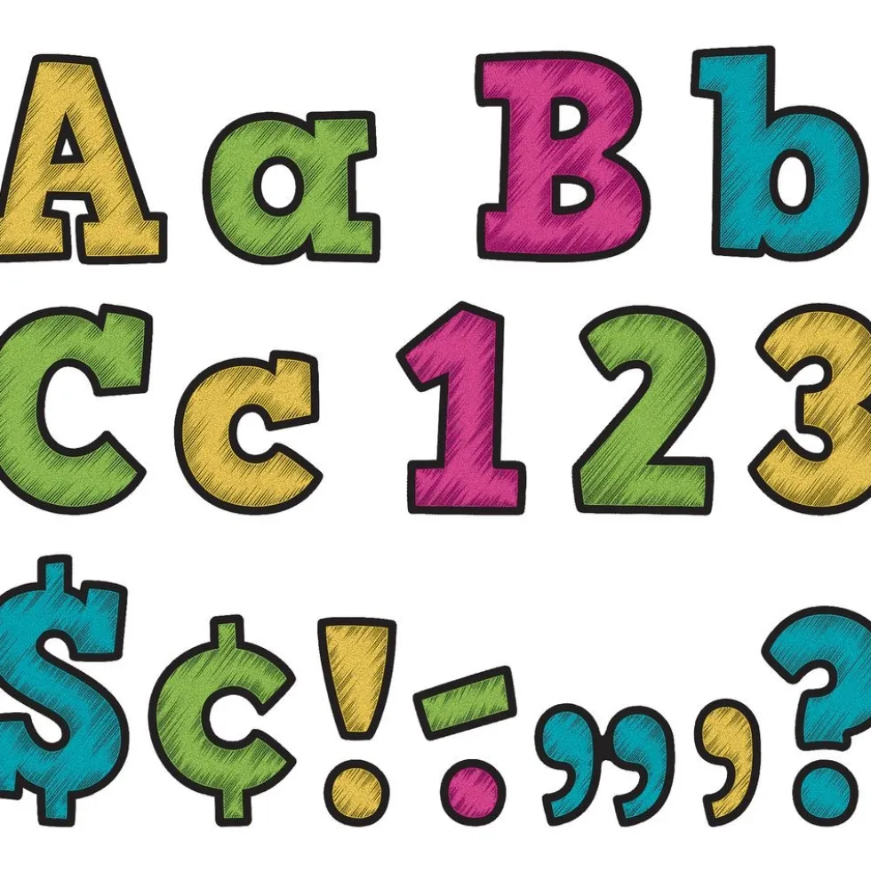 Chalkboard Brights Bold Block 4" Letters - 230 pieces